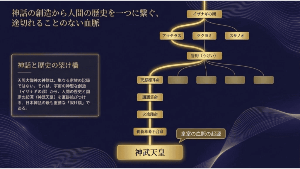 日本神話の天照大御神 家系図