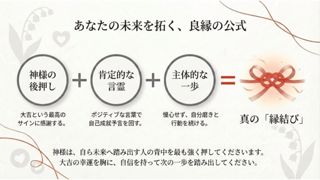 あなたの未来を拓く、良縁の公式