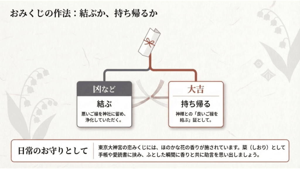 おみくじの作法:結ぶか、持ち帰るか